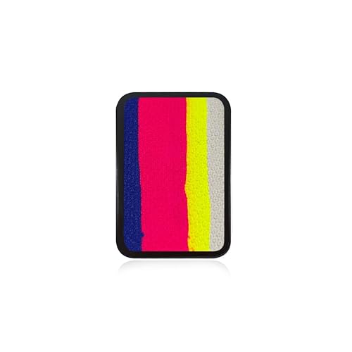 Kraze FX Horizon Face Paint Refill 10g by Jacqueline Howe - Sunset Split Cake - Electric Blue to White Gradient - Replacement for Bold & Brilliant