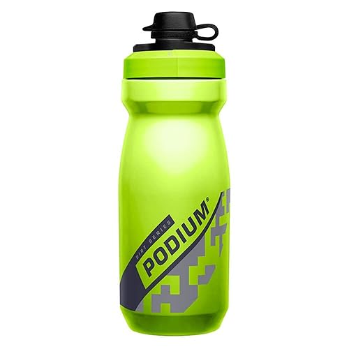 CamelBak Podium Dirt Series Mountain Bike Mud Cap Squeeze Water Bottle Lime, 21oz
