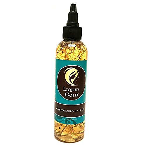 Liquid Gold Castor-Gro Herbal Hair Growth Oil for All Hair Types - Thickens Thinning Hair, Reduces Fall, Softens & Stimulates Rapid Growth. 4oz