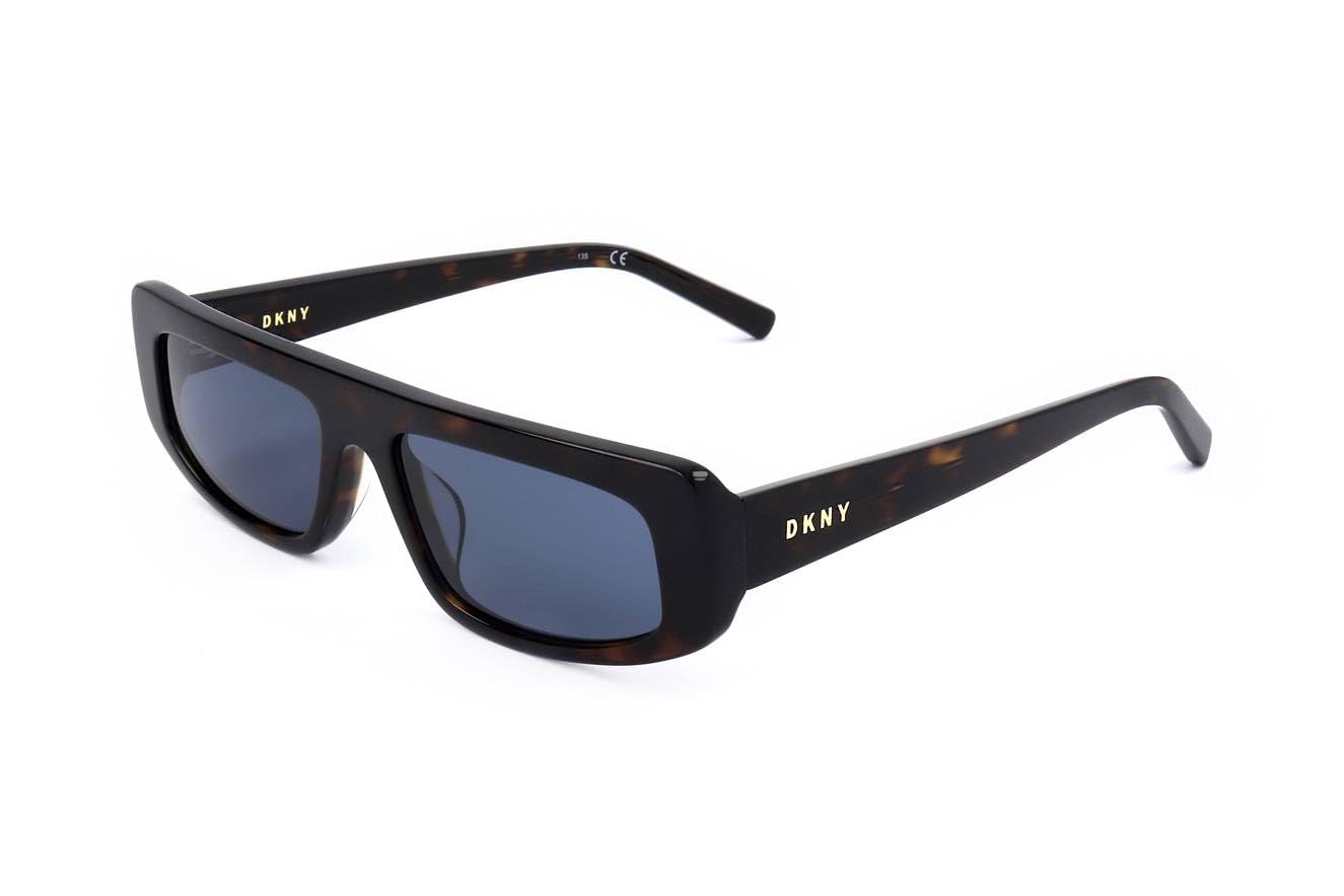 DKNY Women's DK518S Rectangular Sunglasses, Dark Tortoise, 51/16/135