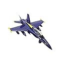 Playmaker Toys 🛦 United States Navy Blue Angels F/A-18 Super Hornet Fighter Jet 6 Inch Die Cast Metal Model Toy with Pullback Action