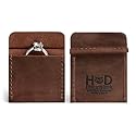 Hide & Drink Full Grain Leather Wedding Ring Box, Engagement Rings Case, Pouch Organizer for Jewelry, Travel, Mens Holder, Small Bearer, Mini Display…