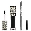 Black Matte Lipstick,2 Pcs Black Matte Lip Liner and Liquid Lipstick Set,Waterproof Long Lasting Lip Gloss Stain,Matte Liquid Lipstick