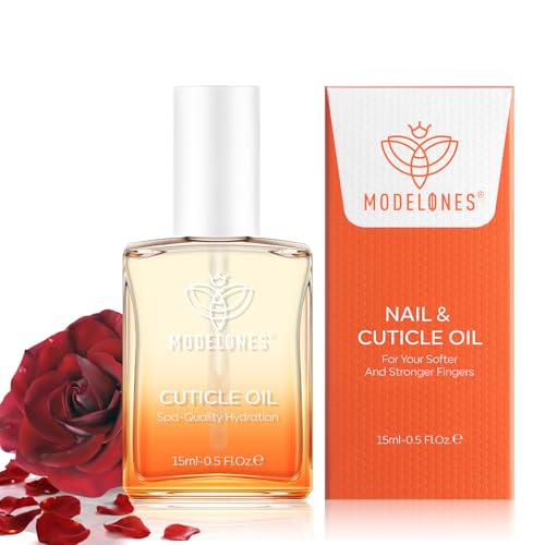 modelones Nail Strengthener Cuticle Oil for Nails Rose Nail Oil for Growth and Strength Nail Growth Oil Cuticle Care Quick Dry Nail Care Moisturize Beauty and Personal Care modelones Default Title