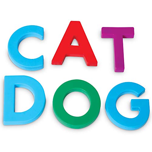 Learning Resources Jumbo Magnetic Uppercase Letters – 40-Piece Colorful ABC Set for Kids, Early Letter Recognition & Learning, Ages 3+