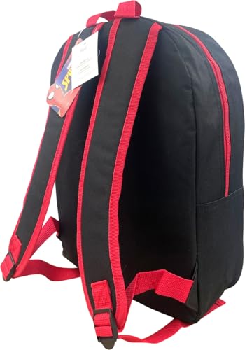 Ruz Spider-Man Kid's Licensed 15 Inch School Bag Backpack (Black-Red-Blue)