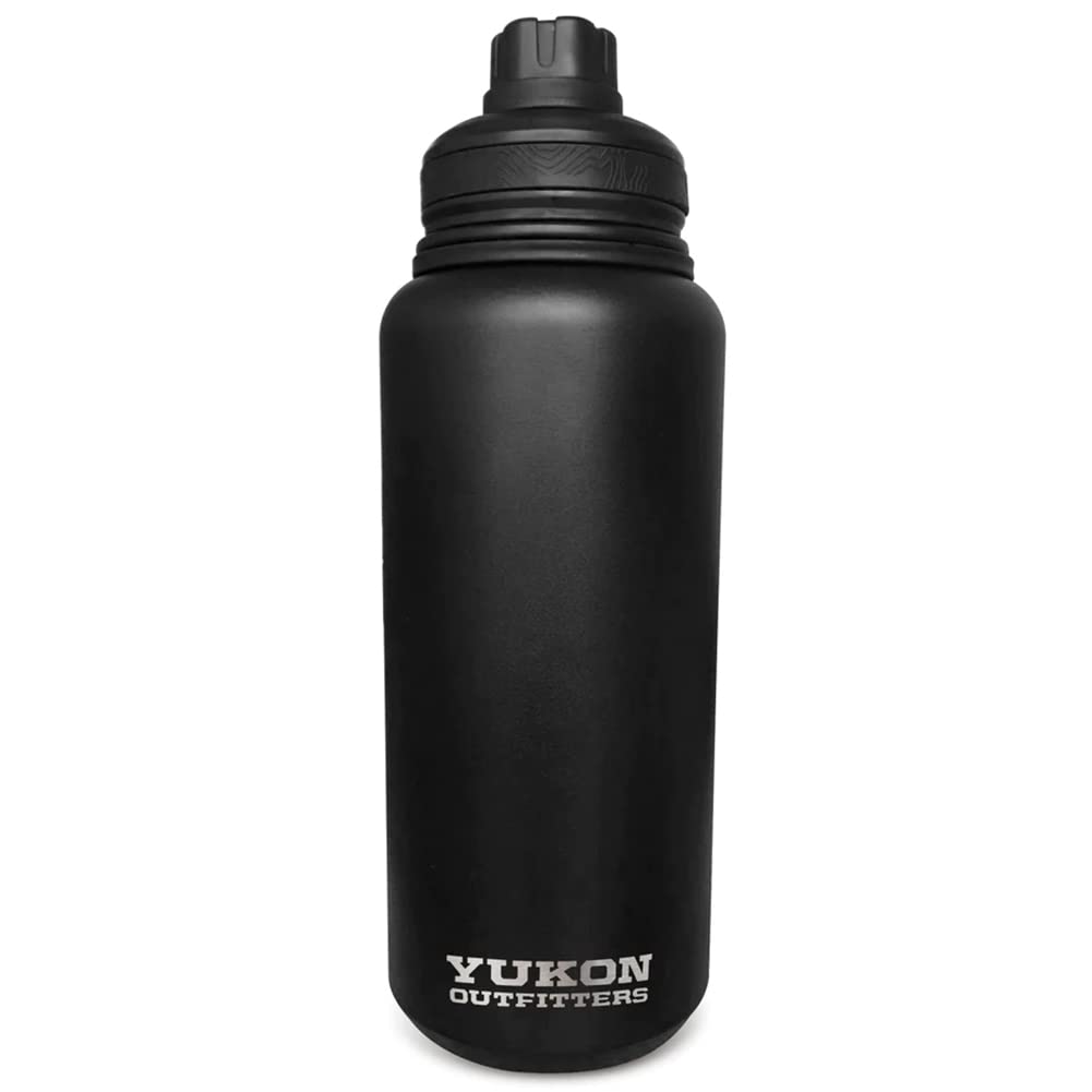 Yukon Outfitters Surge 32oz Double Wall Vacuum Insulated Corrosion-Resistant Stainless Steel Water Bottle, 10.5" H x 3.6" Dia | Copper Plate