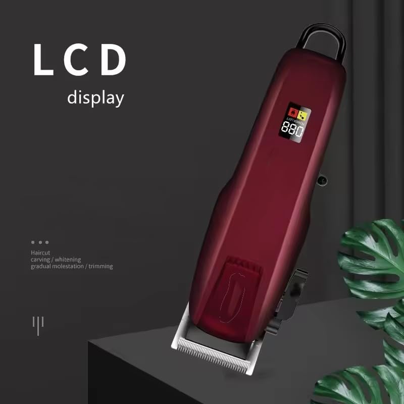 QDKVTNDJZ Men's Haircut Machine LCD Cordless&Corded Barber Clippers for Hair Cutting & Grooming Rechargeable Beard Trimmer Beauty and Personal Care QDKVTNDJZ