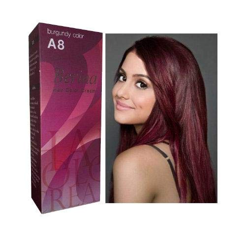 Berina Hair Color Cream Permanent A08 -Burgundy color