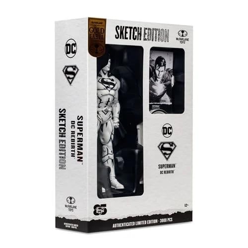 McFarlane Toys Superman DC Rebirth Sketch Edition SDCC 2023 Golden Label