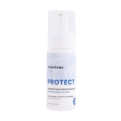InStyler Solutions Protect Foam Heat Protectant - Baobab Shields Hair From Damage Up To 450º F - Helps Soften & Detangle Damaged Hair - Color-Safe