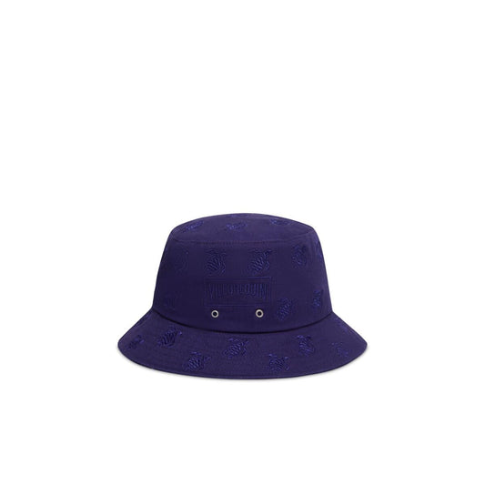 Vilebrequin, Embroidered Bucket Hat Turtles All Over, XS/S, Midnight