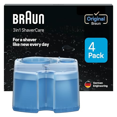 Braun Clean & Renew Refill Cartridges CCR, Replacement Shaver Cleaner Liquid Solution for Clean&Charge System, Pack of 4 Beauty and Personal Care Braun Default Title