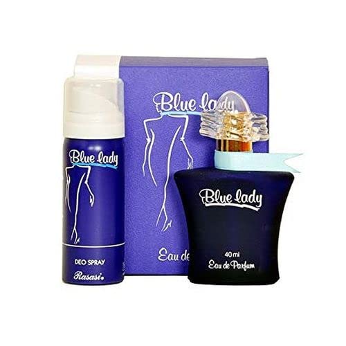 RASASI Blue lady for Women EDP-40ml with Deo | Aquatic Pour Homme Spray | Unique Refreshing Mint and Citrus Notes with warm Woody notes