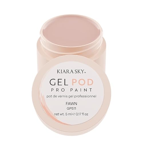 KIARA SKY Professional Nails Gel Art Pod - Ultra Pigmented Gel Art Paints (Fawn) Light Beige Beauty & Personal Care KIARA SKY