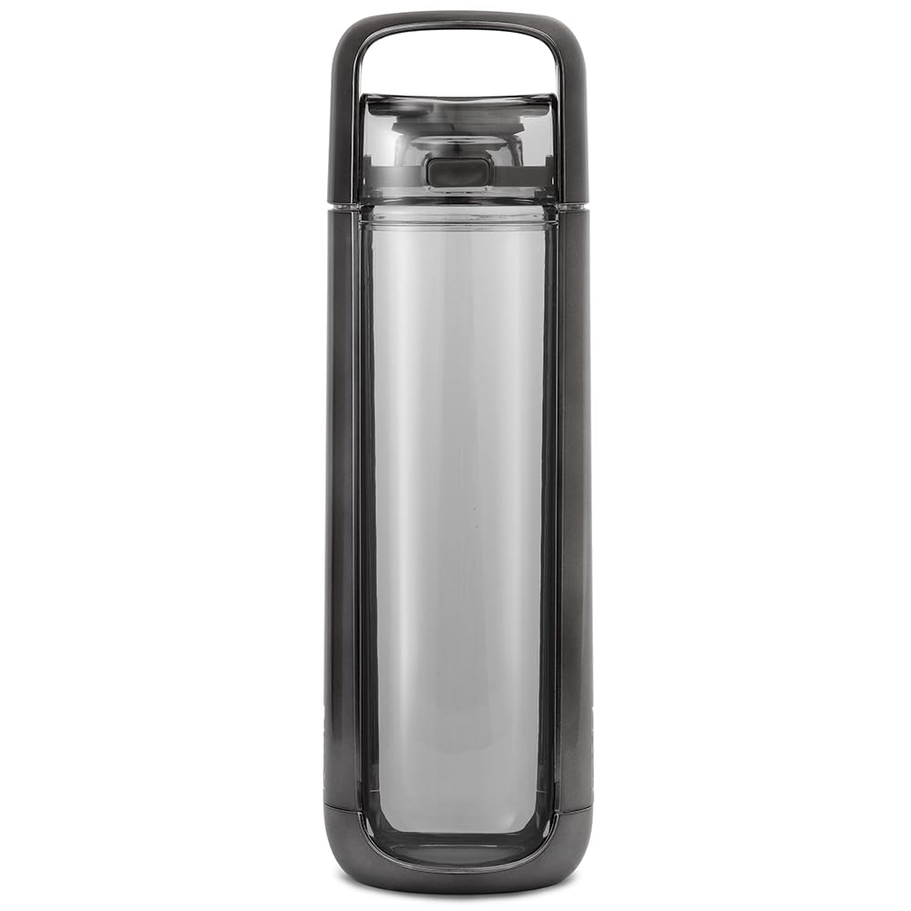 KOR ONE Black Nickel | BPA Free Clear Reusable Water Bottle I 750ML I 25 Oz