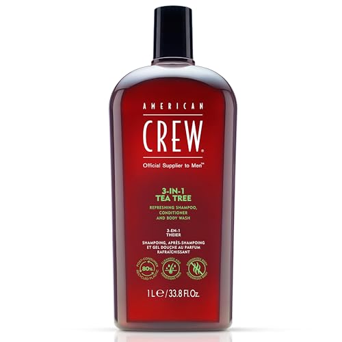 American Crew Shampoo, Conditioner & Body Wash for Men, 3-in-1, Tea Tree Scent, 33.8 Fl Oz Beauty and Personal Care AMERICAN CREW Default Title