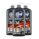 Dial Men 3 in 1 Body, Hair and Face Wash, Refresh, 16 Fl Oz, Pack of 6, Cleanses Deep + Gentle on Skin with Clean Rinse Technology
