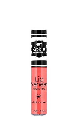 Kokie Cosmetics Lip Veneer Cream Lip Gloss, Just Peachy, 0.2 Fluid Ounce