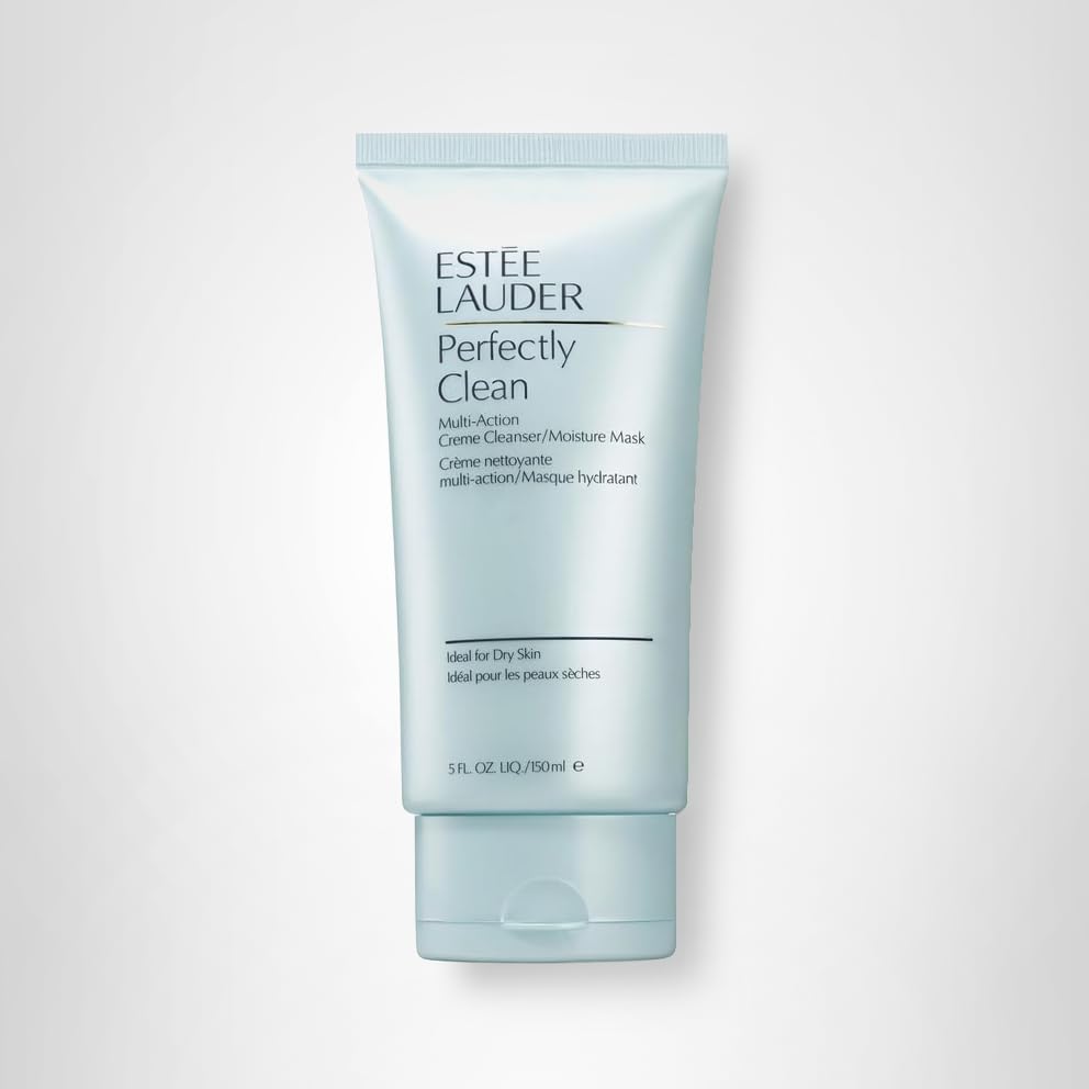 Estée Lauder Perfectly Clean Multi-Action Cream Face Wash Cleanser/Moisture Mask | Ideal for Dry Skin, 5 Ounce