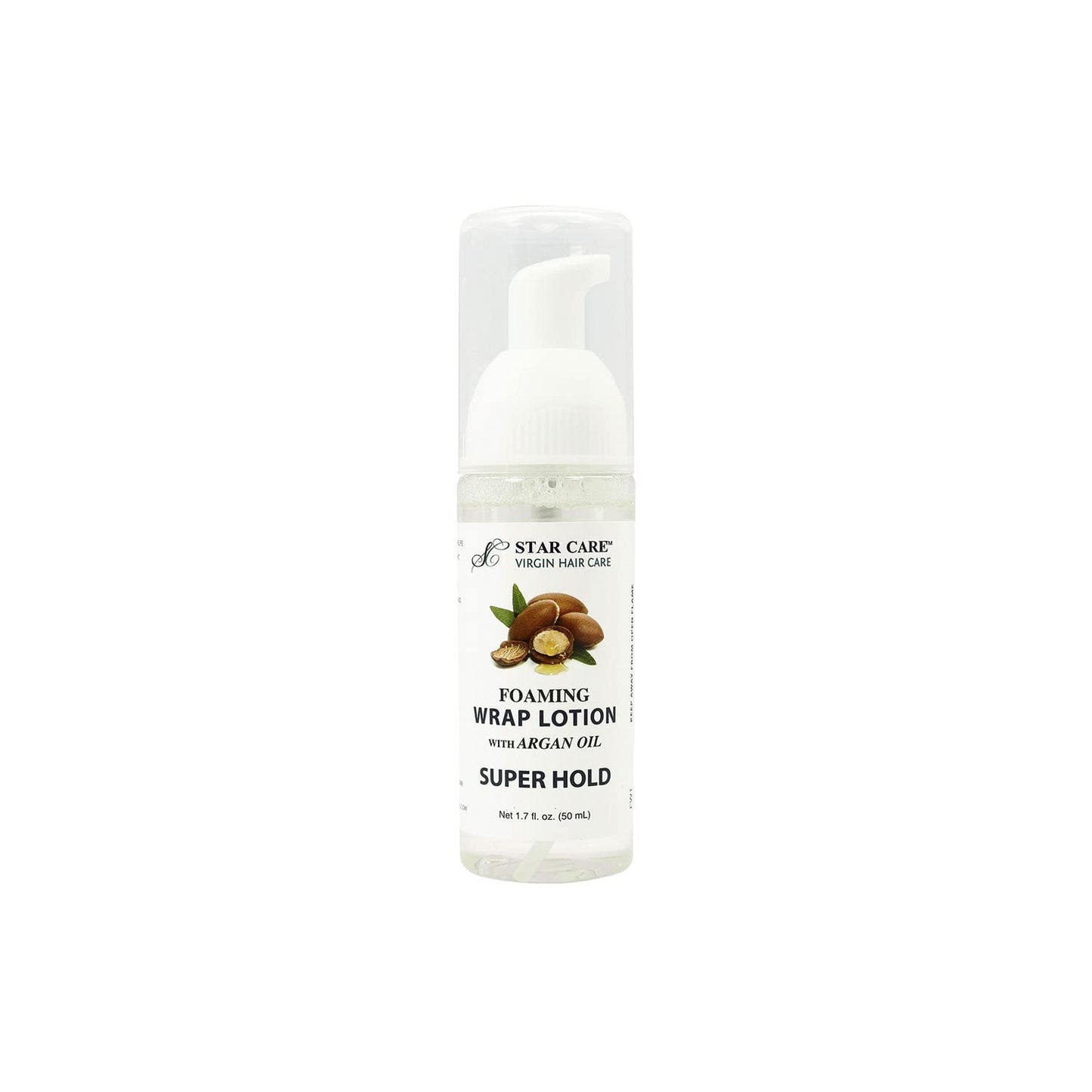STAR CARE Foaming Wrap Lotion with Argan Oil Lightweight Styling Foam for Shine, Volume & Softness Heat-Safe for Dry Damaged Hair Lightweight