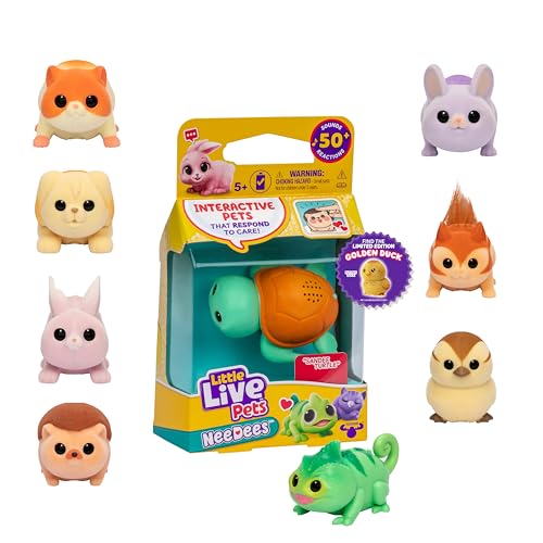 Little Live Pets Needees Electronic Toys, Interactive Wearable Toy Pets with 50+ Sounds and Score Tracker, Portable Pet Toys for Kids of Ages 5+