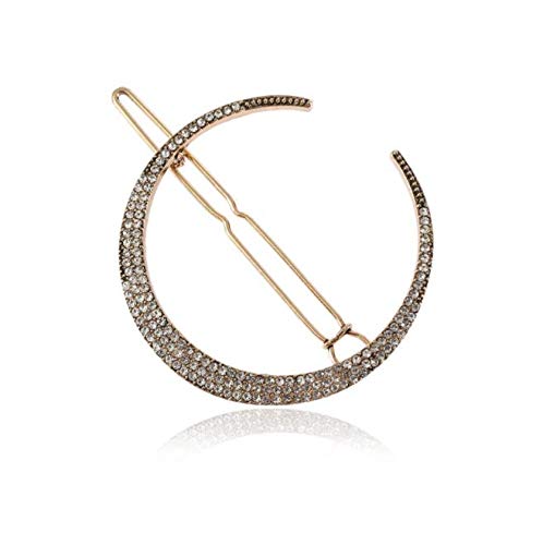 DNHCLL Moon Star Hexagram Crystal Hair Clips Set Women Lady Alloy Barrettes Hairpin Side Clip Hair Accessories Decorative Hair Accessoeies Headpieces