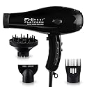FHI HEAT Platform Nano Power Salon Pro 2000 Tourmaline Ceramic Quick Dry Hair Dryer with 3 Piece Attachment Set (Comb, Concentrator, and Diffuser)
