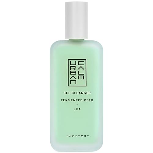FACETORY Urban Calm Hydrating Face Wash for Women, Gentle Gel Facial Cleanser with Fermented Pear & LHA, Sensitive Skin Face Wash & Daily Makeup