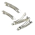 20pcs Assorted Size Metal Silver French Barrette Hair Clips for DIY Hair Clip Craft Bows