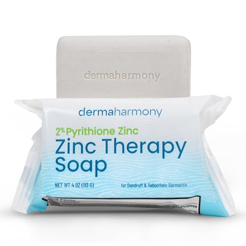 Dermaharmony 2% Pyrithione Zinc (ZnP) Bar Soap 4 oz - Crafted for Those with Skin Conditions - Seborrheic Dermatitis, Dandruff, Psoriasis, Eczema
