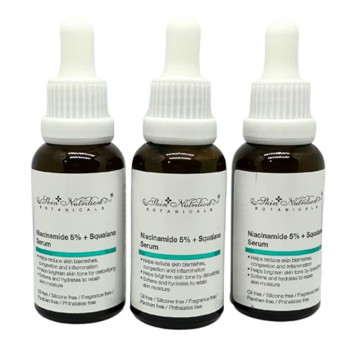 HEB skin nutrition niacinamide 5%+squalene Serum 1oz(pack of 3)
