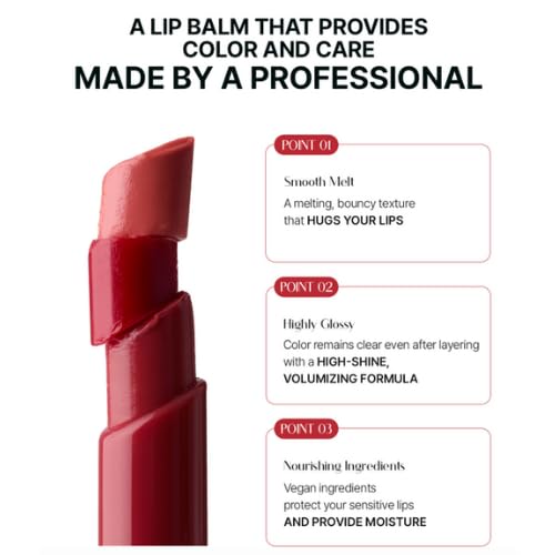 # HANHYUNJAE Pro Melt Lip Balm, 3 Colors Food-Inspired Glossy Finish (03 / Fig Rose) / 0.098oz / Vegan, Hypoallergenic, Hydrating Melting Lip Balm Beauty and Personal Care HANHYUNJAE