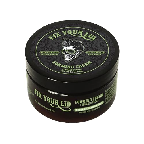 Fix Your Lid Forming Cream 3.75 oz Medium Hold Hair Cream For Men - Mens Hair Gel Medium Shine - All Day Hold Styling Cream For All Hairstyles - Easy