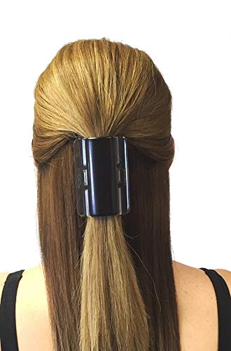 Linziclip Hair Jawclip Maxi Black Bundle, 2-Pack