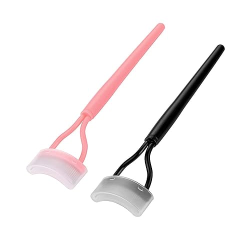 2 Pcs Eyelash Comb 17IF Makeup Mascara Separator Metal Teeth eyelashes Definer with Comb Cover for Women Mascara applicator Brushes Tool