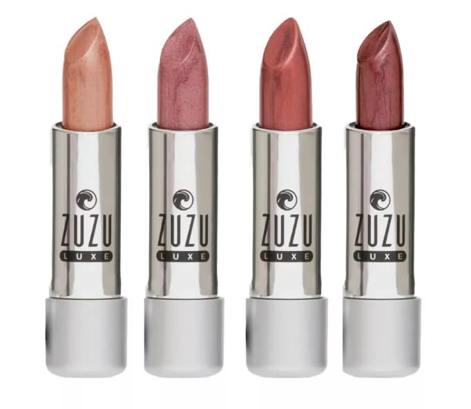 Zuzu Luxe Lip Color Lipstick (Temptress - Grape/Warm Pearl), Natural Ultra-Hydrating Lipstick, Paraben Free, Vegan, Gluten-free, Cruelty-free, Non