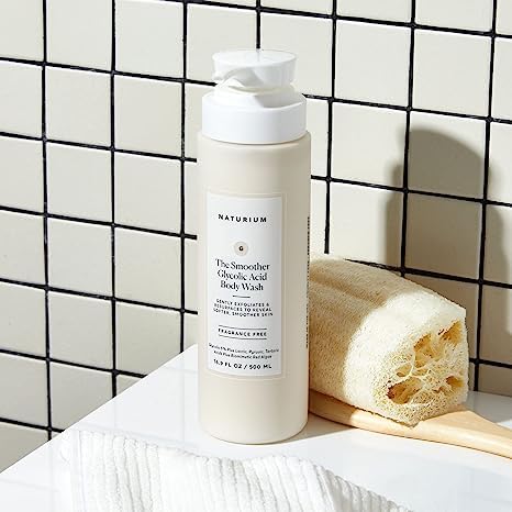 Naturium The Smoother Glycolic Acid Exfoliating Body Wash, Soft & Smoothing Cleanser, 16.9 oz (Duo 2-Pack)