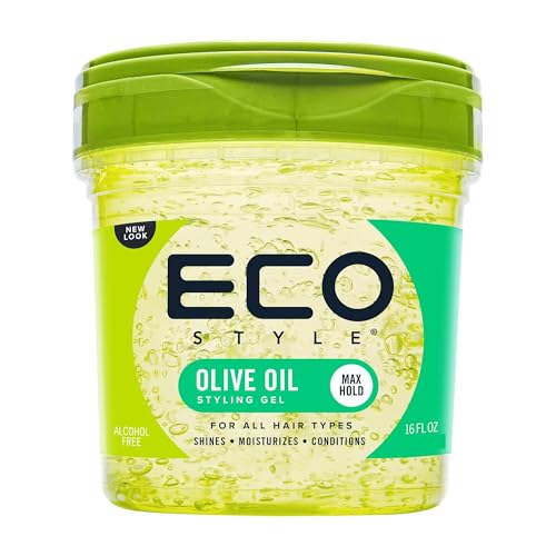 Eco Style ECOCO Style Gel Olive Oil-100% Pure Olive Oil-Adds Shine And Tames Split Ends-Weightless Style-Nourishes And Repairs-Adds Moisture To The