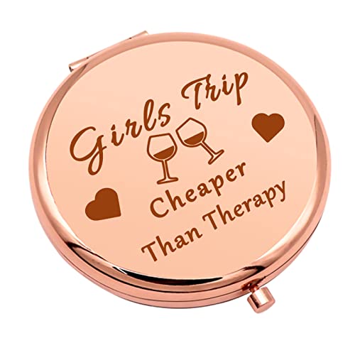 Girls Trip Gifts Weekend Gifts Trip Gift for Teens Bestie Daughter Travel Makeup Mirror for Best Friends Sister Girls Getaway Gift Friendship Compact
