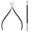 Ejiubas Cuticle Trimmer with Cuticle Pusher Cuticle Nipper Professional Grade Stainless Steel Cuticle Remover Cutter Clipper Durable Pedicure Manicure