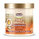 African Pride Shea Butter Miracle Bouncy Curls Pudding 15 Ounce Jar (443ml) (2 Pack)