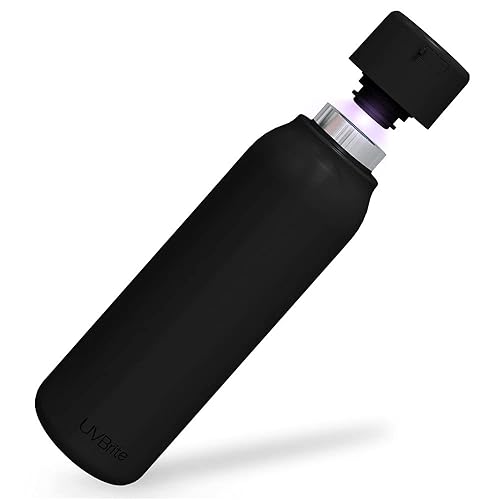 UVBRITE UV self-Cleaning and Water-Purifying Bottle TT-B02-18.6 Ounce Insulated Rechargeable Stainless-Steel Tumbler with Safety Lock Prevents…