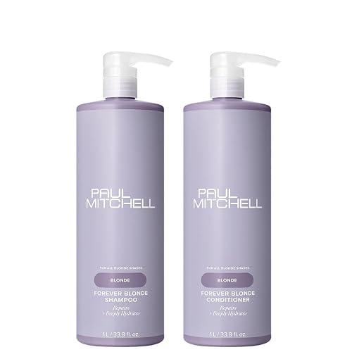 Paul Mitchell Forever Blonde Shampoo and Conditioner Set, Color Safe, Repairs Damage, Hydrates and Detangles