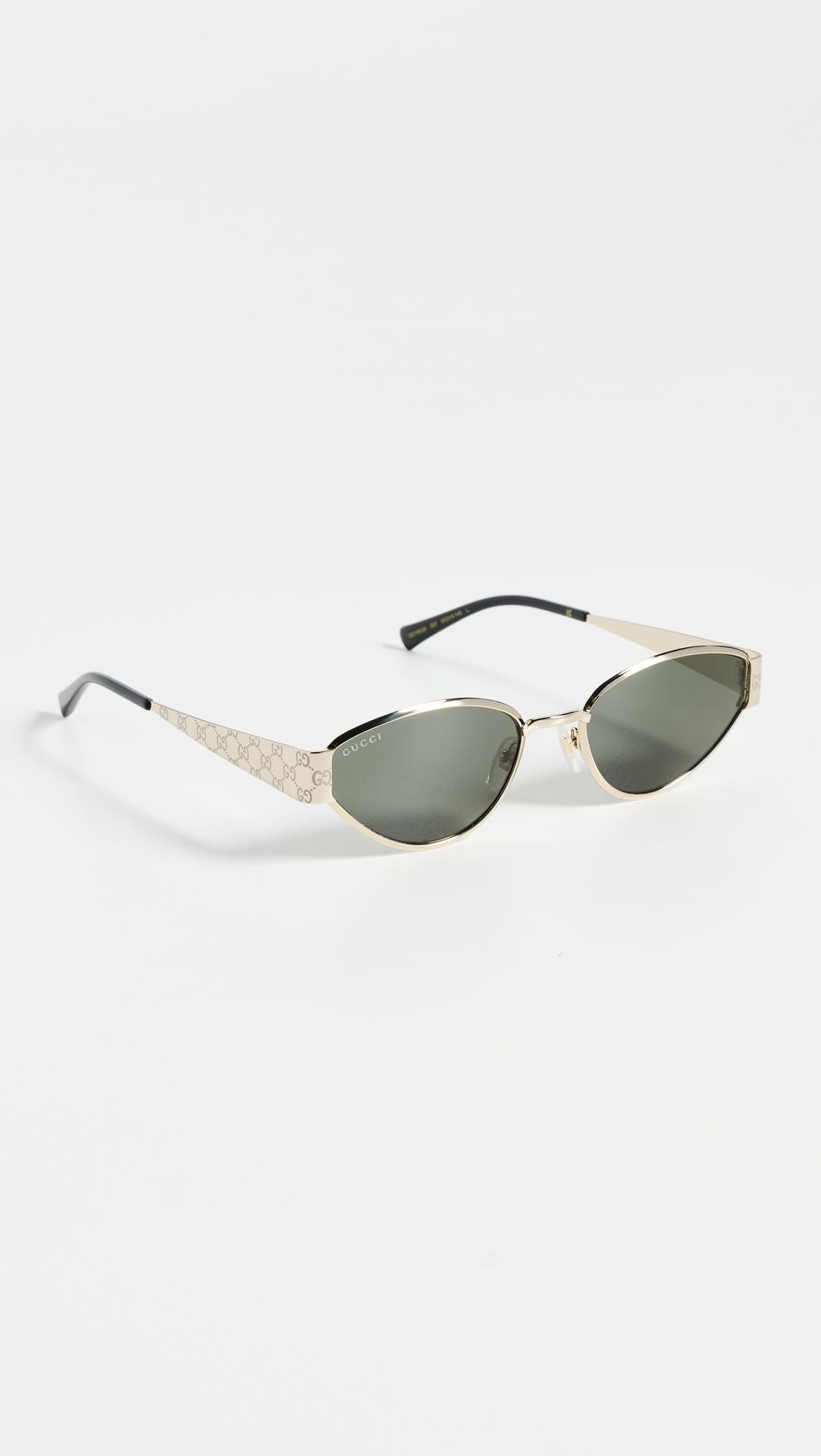 Gucci Women's Cat Eye Sunglasses, Gold-Gold-Grey, One Size