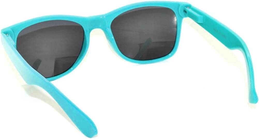 Classic Retro Vintage Nerd Wayfarer Smoke Lens Sunglasses Turquoise Frame