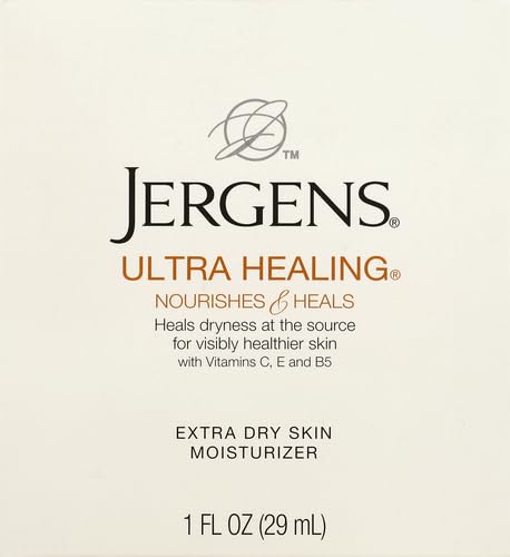 Jergens Ultra Healing Lotion, Hand and Body, Dry Skin Travel Size Moisturizer, for Absorption into Extra Dry Skin, Use After Washing Hands, 1 Ounce