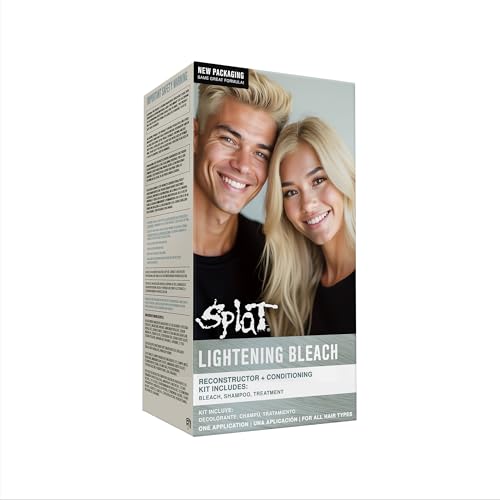 Splat Lightening Bleach Kit, 1 Application, Includes Oxide, Lightening Bleach Powder, Complete Shampoo & Deep Reconstructor Conditioner, Hair Bleach