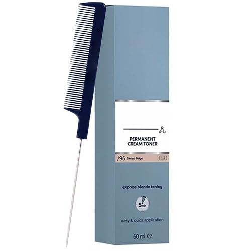 BlondorPlex Sienna Beige /96 Cream Toner 2 Ounce with Pin Tail Comb