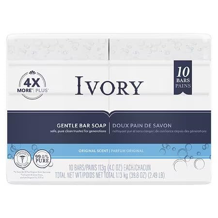 Ivory Soap, Original 4 oz Bars 10 ea (Pack of 6) Beauty & Personal Care Ivory